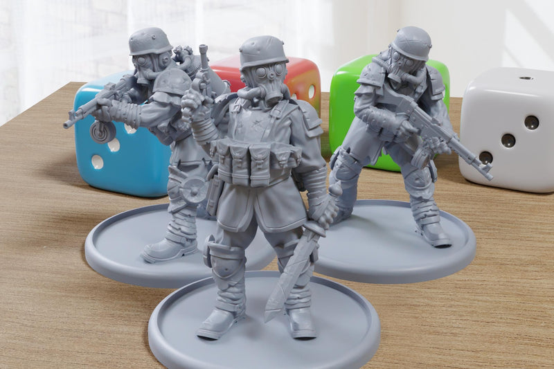 Heretic Marines - 28mm/32mm Scale 3D Printed Miniatures for Trench Warfare Darkgrim Miniature Tabletop Wargames