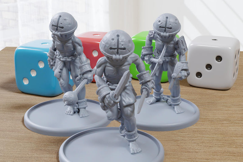 Heretic Slaves - 28mm/32mm Scale 3D Printed Miniatures for Trench Warfare Darkgrim Miniature Tabletop Wargames