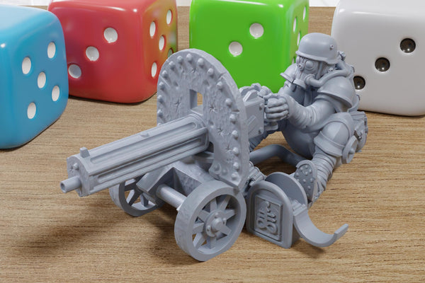 Heretic MG Marine - 28mm/32mm Scale 3D Printed Miniatures for Trench Warfare Darkgrim Miniature Tabletop Wargames