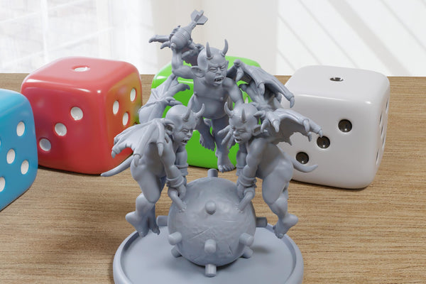 Demon Flyer - 28mm/32mm Scale 3D Printed Miniatures for Trench Warfare Darkgrim Miniature Tabletop Wargames