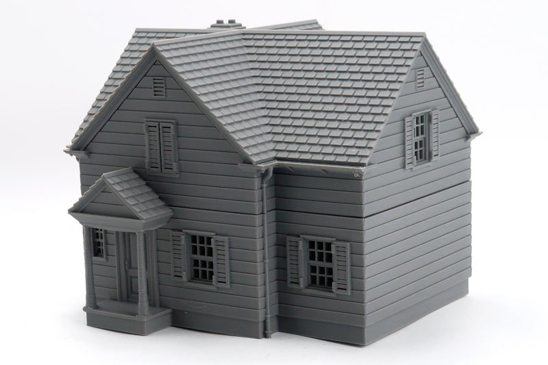 American Suburban House DS-01 - 3D Printed Miniature Wargaming Terrain