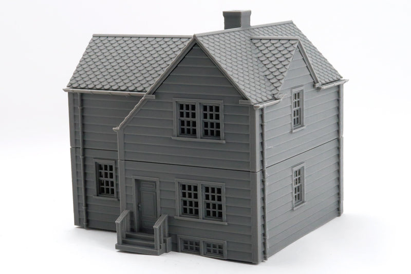 American Suburban House DS-03 - 3D Printed Miniature Wargaming Terrain