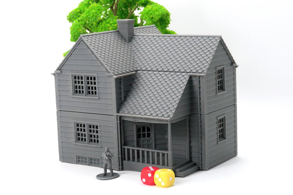 American Suburban House DS-03 - 3D Printed Miniature Wargaming Terrain
