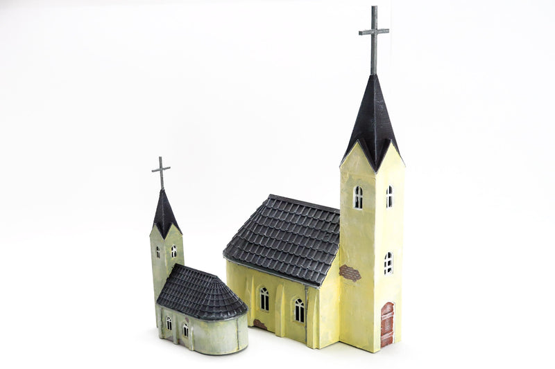 Small Chapel (Intact or Destroyed) - Tabletop Wargaming WW2 Terrain | Miniature 3D Printed Model | Flames of War - Zona Alfa