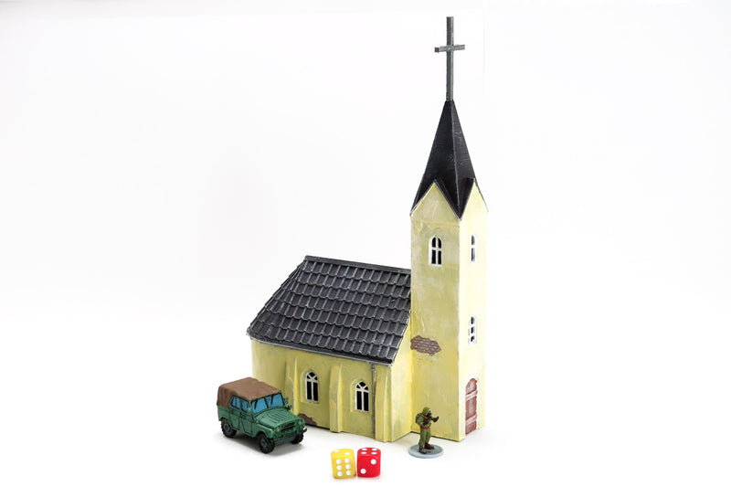 Small Chapel (Intact or Destroyed) - Tabletop Wargaming WW2 Terrain | Miniature 3D Printed Model | Flames of War - Zona Alfa