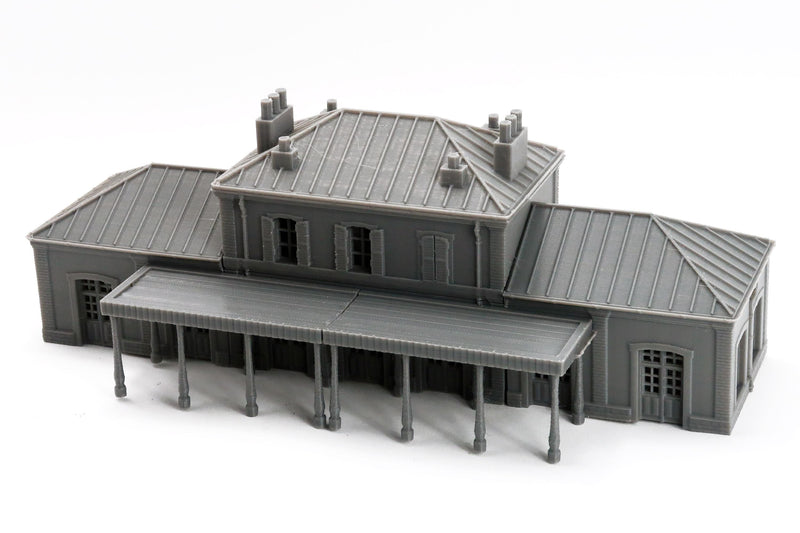 Carentan Train Station with Platform - 3D Printed Miniature WW2 Wargaming Terrain 28mm / 20mm / 15mm Scale