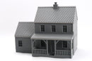 American Suburban House DS-02 with Garage - 3D Printed Miniature Wargaming Terrain