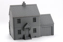 American Suburban House DS-02 with Garage - 3D Printed Miniature Wargaming Terrain