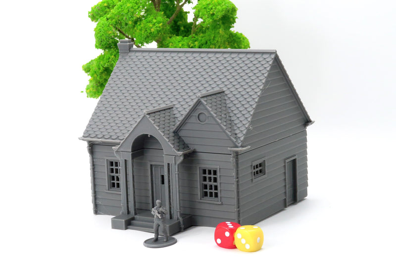 American Suburban House SS-01 - 3D Printed Miniature Wargaming Terrain