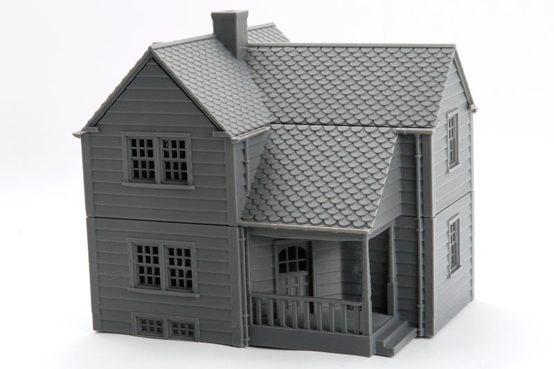 American Suburban House Set Volume 1 – Four Building Bundle - Miniature Wargaming Terrain