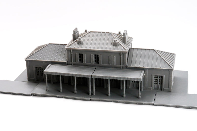 Carentan Train Station with Platform - 3D Printed Miniature WW2 Wargaming Terrain 28mm / 20mm / 15mm Scale