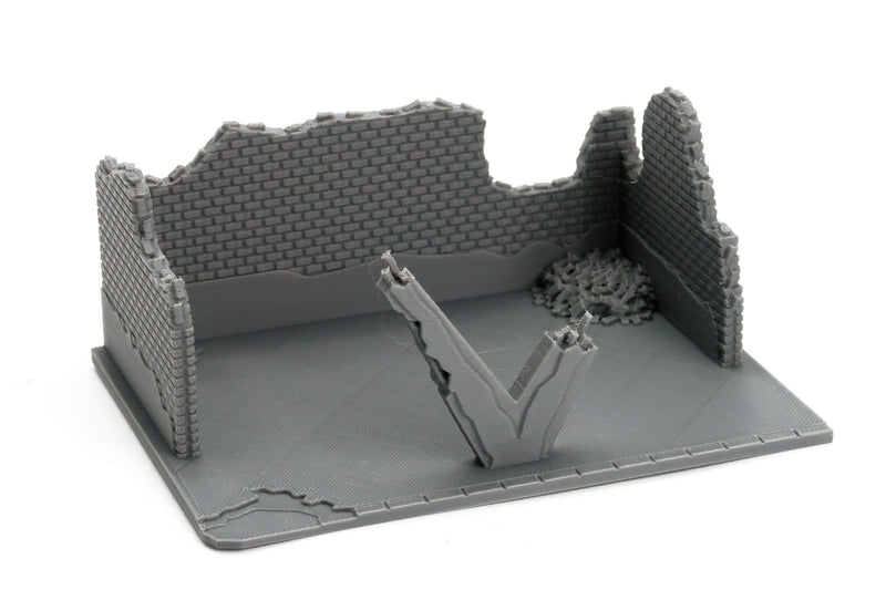 Destroyed Soviet Bus Stop – 3D Printed Miniature Wargaming Terrain