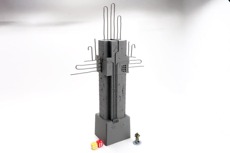 Concrete Megastructure Cross – Brutalist 3D Printed Wargaming Terrain 32mm / 28mm