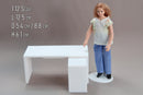 Modern Dollhouse Desk 1:12 Scale – 3D Printed Miniature Furniture, Reversible L-Shaped Design, Custom Colors Available