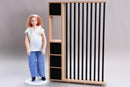 Modern Room Divider | 1:12 Scale Dollhouse Furniture | 3D Printed Miniature Partition with Storage