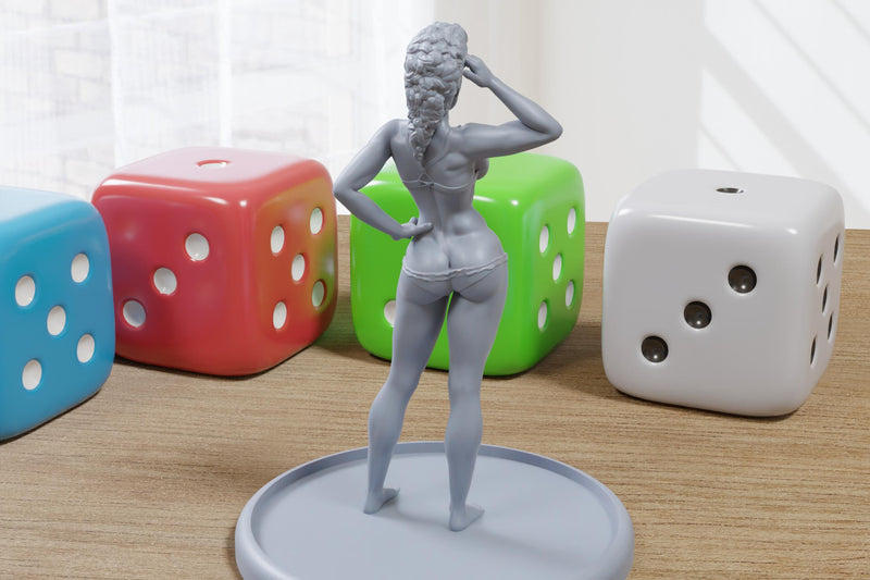 Roxanne the Dancer - Sexy Pinup - 3D Printed Minifigures for Fantasy Miniature Tabletop Games DND, Frostgrave 28mm / 32mm / 75mm