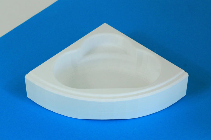 1:12 Scale Corner Bathtub | Modern Dollhouse Bathroom Furniture | 3D Printed Miniature Bathtub Made in Germany