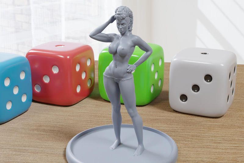 Roxanne the Dancer - Sexy Pinup - 3D Printed Minifigures for Fantasy Miniature Tabletop Games DND, Frostgrave 28mm / 32mm / 75mm