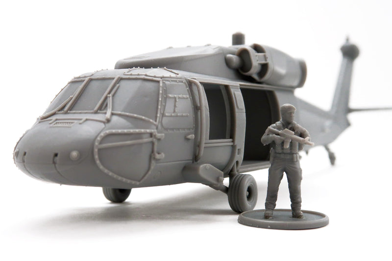 UH-60A Black Hawk Helicopter - 3D Printed Miniature for Tabletop Wargames - 28mm / 20mm / 15mm Scales