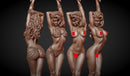 Slave Girl - Sexy Pinup - 3D Printed Minifigures for Fantasy Miniature Tabletop Games DND, Frostgrave 28mm / 32mm / 75mm