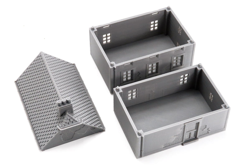 Ardennes Village Set - 3D Printed Miniature WW2 Wargaming Terrain 28mm / 20mm / 15mm Scale
