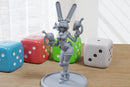 Retro Space Bunny Sexy Pin-Up - 3D Printed Minifigure for Fantasy Miniature Tabletop Games DND, Frostgrave 28mm / 32mm / 75mm