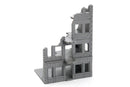Stalingrad Ruined Building MTST6 - 3D Printed Miniature Wargaming Terrain (WWII Urban Ruins)
