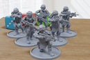 Military Stalkers B - 3D Printed Minifigures - Post Apocalyptic Miniature for Tabletop Wargames like Zona Alfa