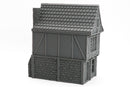 Medieval Fantasy House, 28mm RPG Terrain, Night District Tabletop Building, Unpainted Miniature Scenery