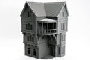 Medieval Night District Bundle, 28mm Fantasy RPG Terrain, 4 Tabletop Buildings