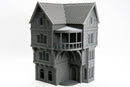 Medieval Night District Bundle, 28mm Fantasy RPG Terrain, 4 Tabletop Buildings
