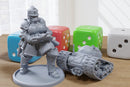 Armored Tech Babe Operating Mini Tank - 28mm/32mm Scale 3D Printed Miniatures Tabletop Wargaming