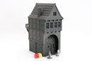 Medieval Fantasy House, 28mm RPG Terrain, Night District Tabletop Building, Archway House