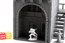 Medieval Fantasy House, 28mm RPG Terrain, Night District Tabletop Building, Archway House