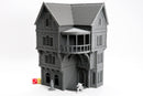 Medieval Balcony Tavern, 28mm Fantasy RPG Terrain, Night District Tabletop Building