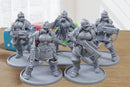 Armored Death Cult Babes Squad - 28mm/32mm Scale 3D Printed Miniatures Tabletop Wargaming