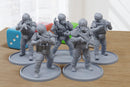 CBRN Defense Squad Miniatures | 28mm/32mm Scale Modern Wargaming Minifigures