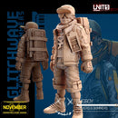 Bugboy Hacker - 3D Printed Mini - Cyberpunk / Sci-Fi - Tabletop Miniature Wargaming - 28mm / 32mm Scale Minifigures