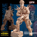 CodeCrack Hacker - 3D Printed Mini - Cyberpunk / Sci-Fi - Tabletop Miniature Wargaming - 28mm / 32mm Scale Minifigures