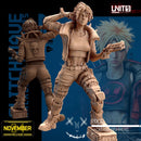 Pix3l Hacker - 3D Printed Mini - Cyberpunk / Sci-Fi - Tabletop Miniature Wargaming - 28mm / 32mm Scale Minifigures
