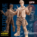 CodeCrack Hacker - 3D Printed Mini - Cyberpunk / Sci-Fi - Tabletop Miniature Wargaming - 28mm / 32mm Scale Minifigures