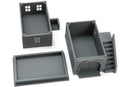 Tobruk WWII Buildings Set – 4 North Africa Desert Buildings – 3D Printed Wargaming Terrain