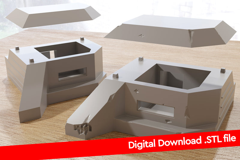 Regelbau 667 Deutscher Bunker - Digitaler Download .STL-Datei für 3D-Druck
