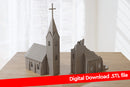 Small Chapel (Polish Village V1) - Digital Download .STL Files for 3D Printing
