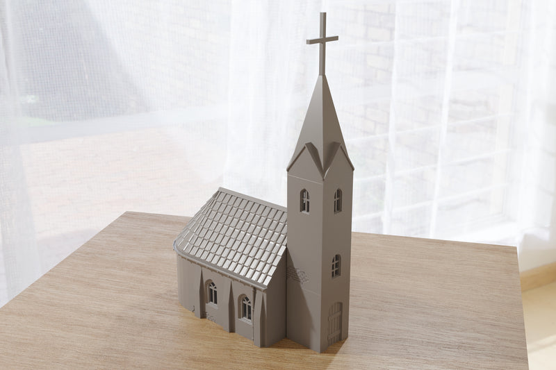 Small Chapel (Polish Village V1) - Digital Download .STL Files for 3D Printing