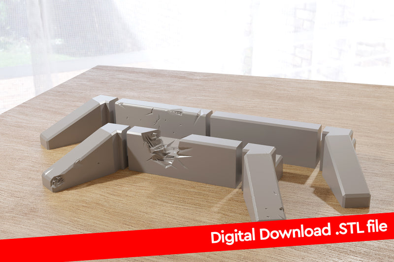 Atlantikwall-Betonverteidigungslinie - Digitaler Download .STL-Datei für 3D-Druck