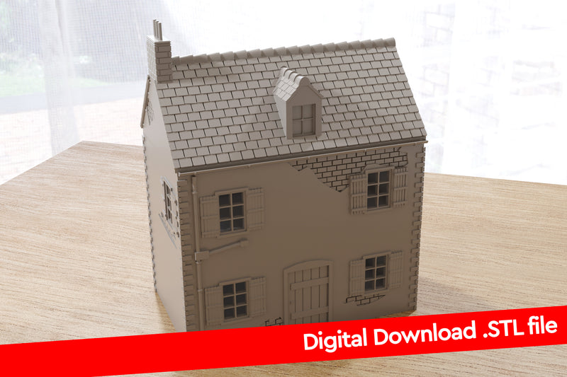 French Village Set - Digital Download .STL File for 3D Printing