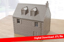 Normandy Village House Double Storey Type 3 - Digitaler Download .STL-Datei für 3D-Druck
