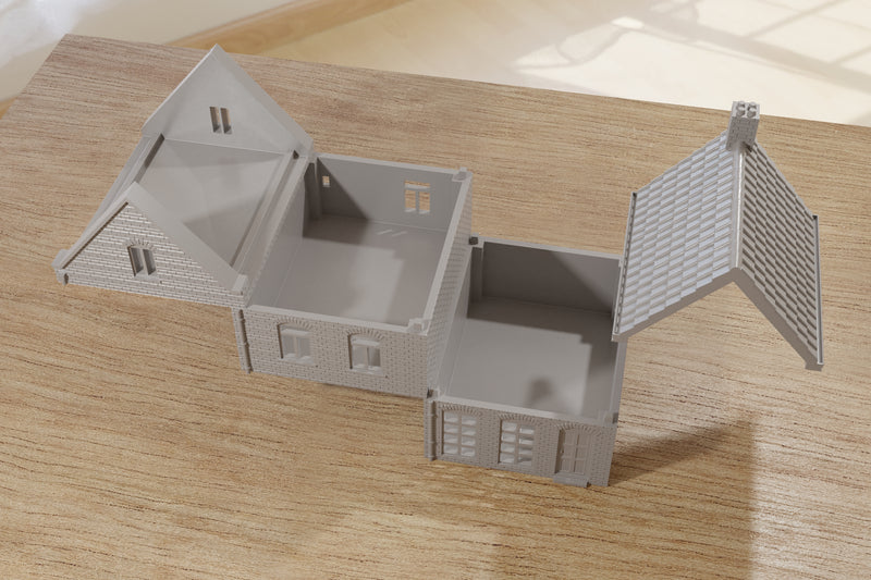 Dutch Spout Gable House - Digital Download .STL Files for 3D Printing