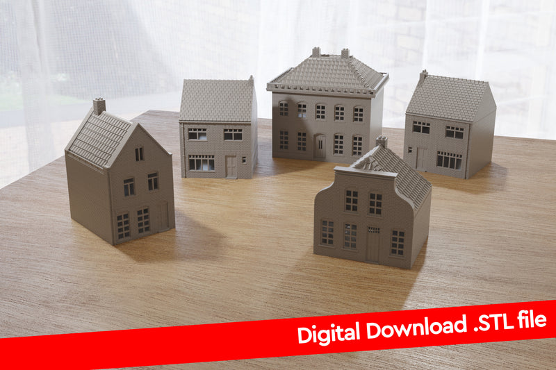 Dutch Town Set "Veghel" - Digital Download .STL Files for 3D Printing